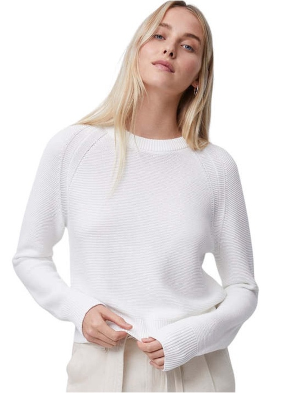 French Connection Cream Crewneck Sweater